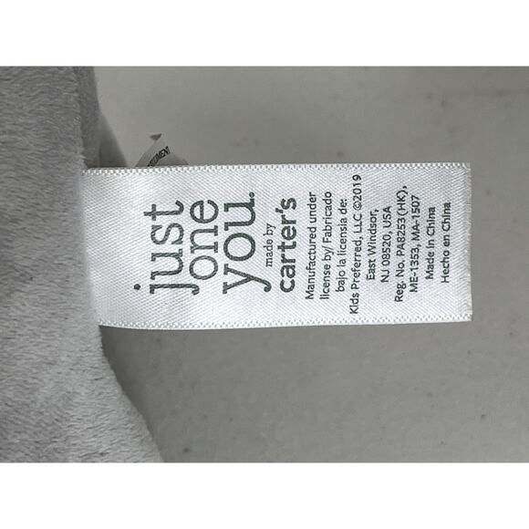 Just One You Carter's Gray Wind Up Musical Lullaby Elephant Soft Gray Plush - Picture 5 of 5